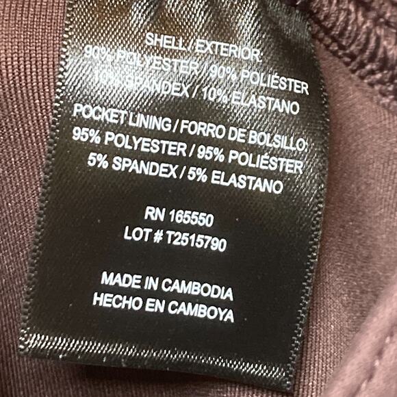 32 Degrees Heat Women's Brown Jogger Pants with Zipper Pockets Large - Picture 5 of 6